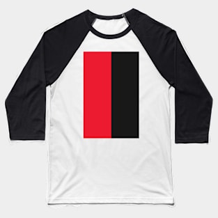 Manchester Red & Black Newton Heath Halves Design Baseball T-Shirt